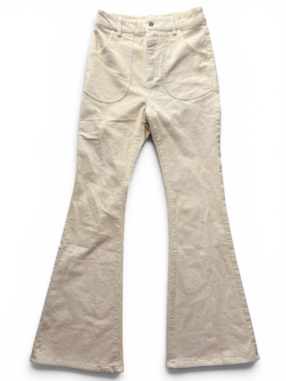 Hammie’s Womens High-waisted Cream Flared Corduroys